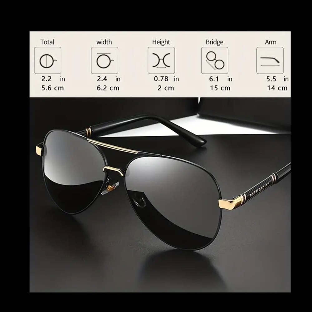Sunglasses, Unisex, Polarized Fashion Glasses, NEW, Eyewear - Picture 5 of 8